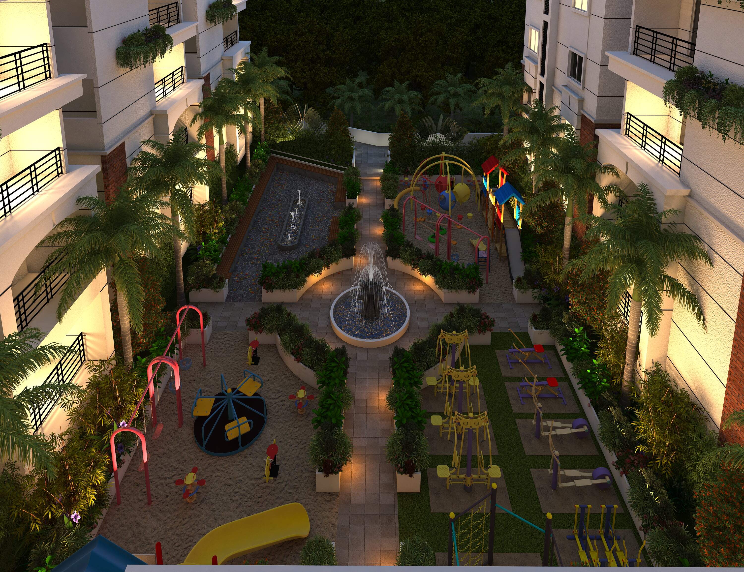 Courtyard night view-02